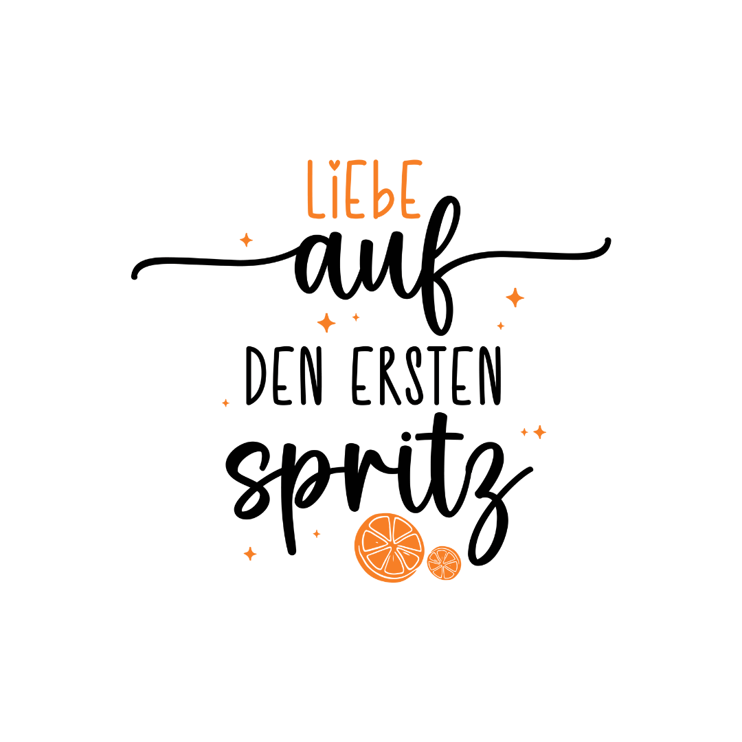 Bügelbild - Plott - Liebe Spritz - 23,4cm x 19,8cm XXL