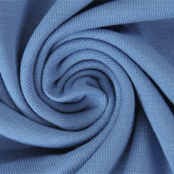 Baumwolljersey - Jersey Stoff Uni - Taubenblau