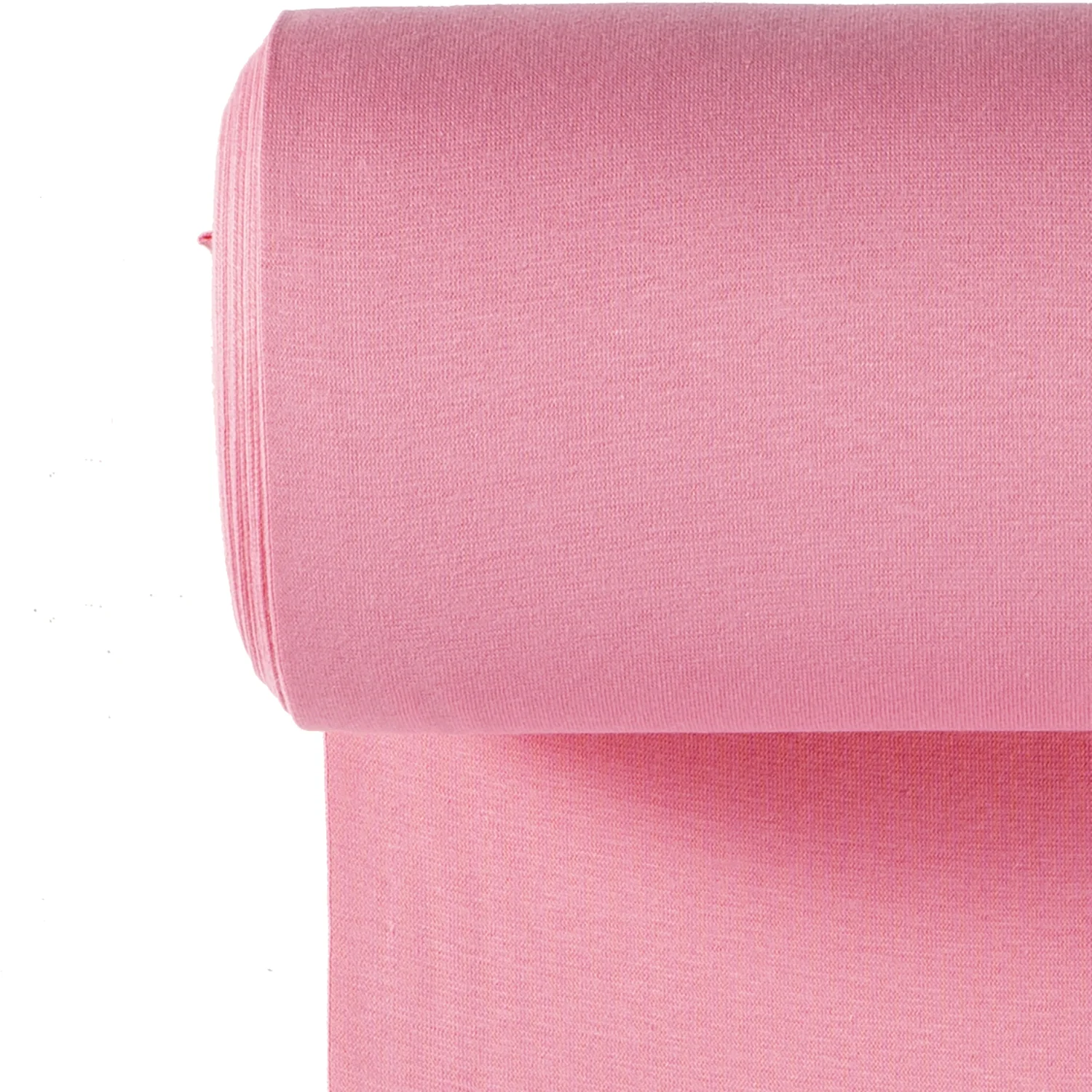 Weiches Feinripp-Bündchen Uni in Rosa – Öko-Tex zertifiziert