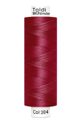 Gütermann Allesnäher Toldi 500 Meter in Weinrot (384) – Hochwertiges Nähgarn aus 100% Polyester für Nähmaschinen und Handarbeiten in sattem Bordeaux.