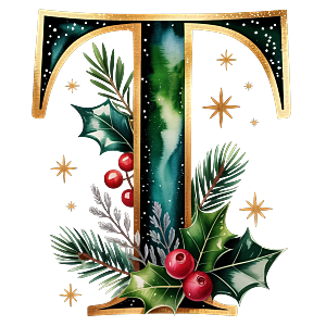 Personalisierter DTF Bügelbild Buchstabe für Weihnachtsservietten in 12cm – exklusiv und nur für kurze Zeit