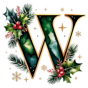 Personalisierter DTF Bügelbild Buchstabe für Weihnachtsservietten in 12cm – exklusiv und nur für kurze Zeit