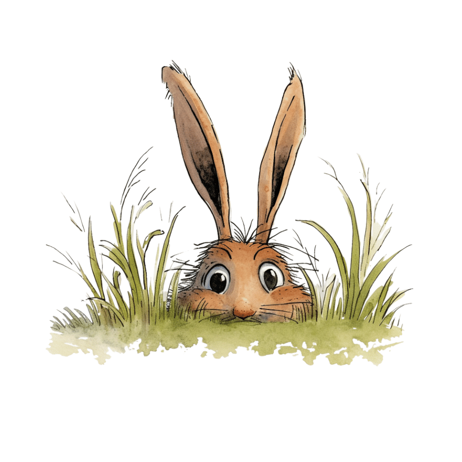 Bügelbild - Plott - versteckter Hase - 15cm x 12,6cm
