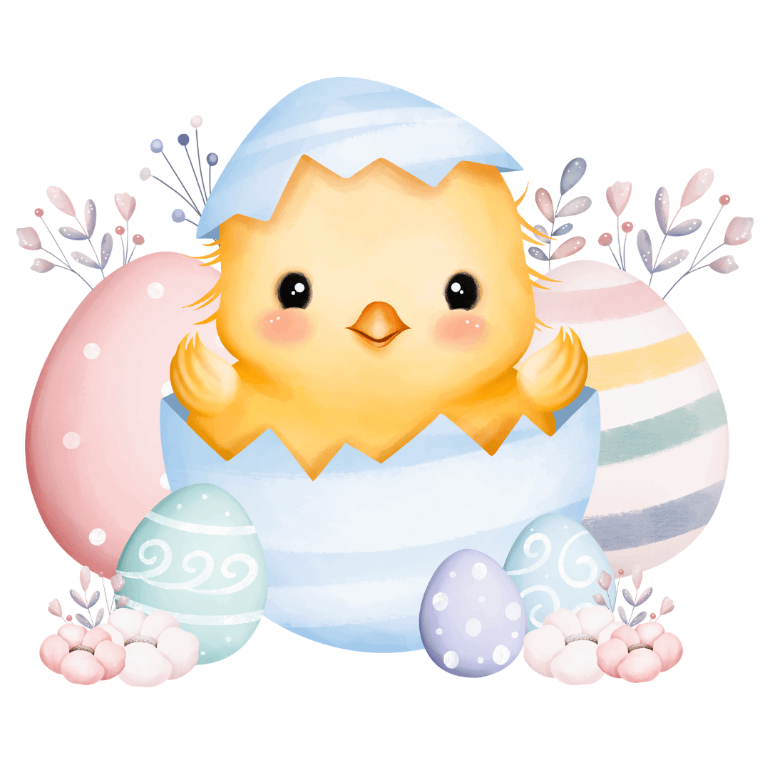 Bügelbild - Osterküken - ca. 11,6x9,3cm