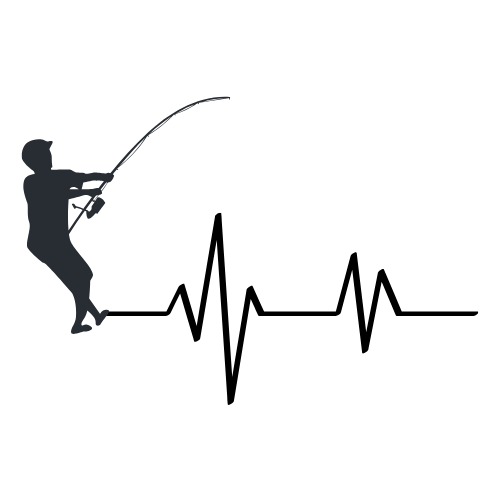 Bügelbild - Plott - Angler Herzschlag - 11cm x 7,5cm