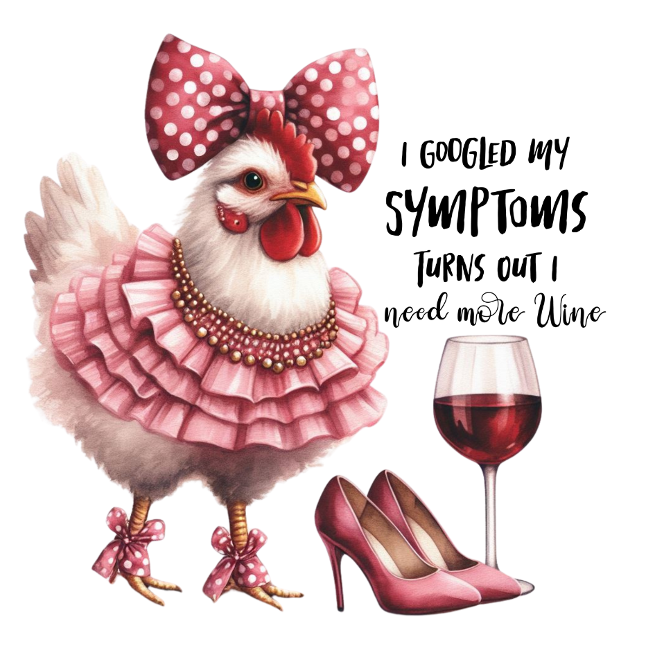 Bügelbild - Plott - Beauty Chicken - 14,1cm x 14,5cm