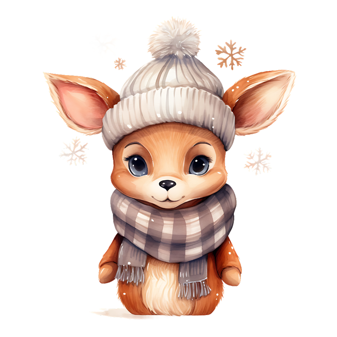 Bügelbild - Plott - Winterreh - 13cm x 11cm