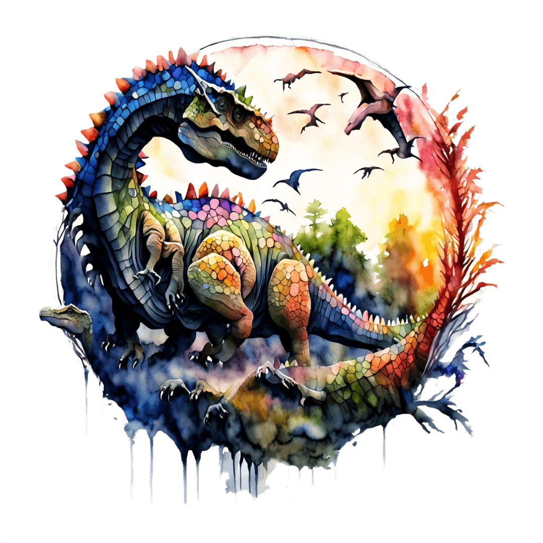 Bügelbild - Plott - Drache im Kreis - ca 10,7cm x 10,7cm