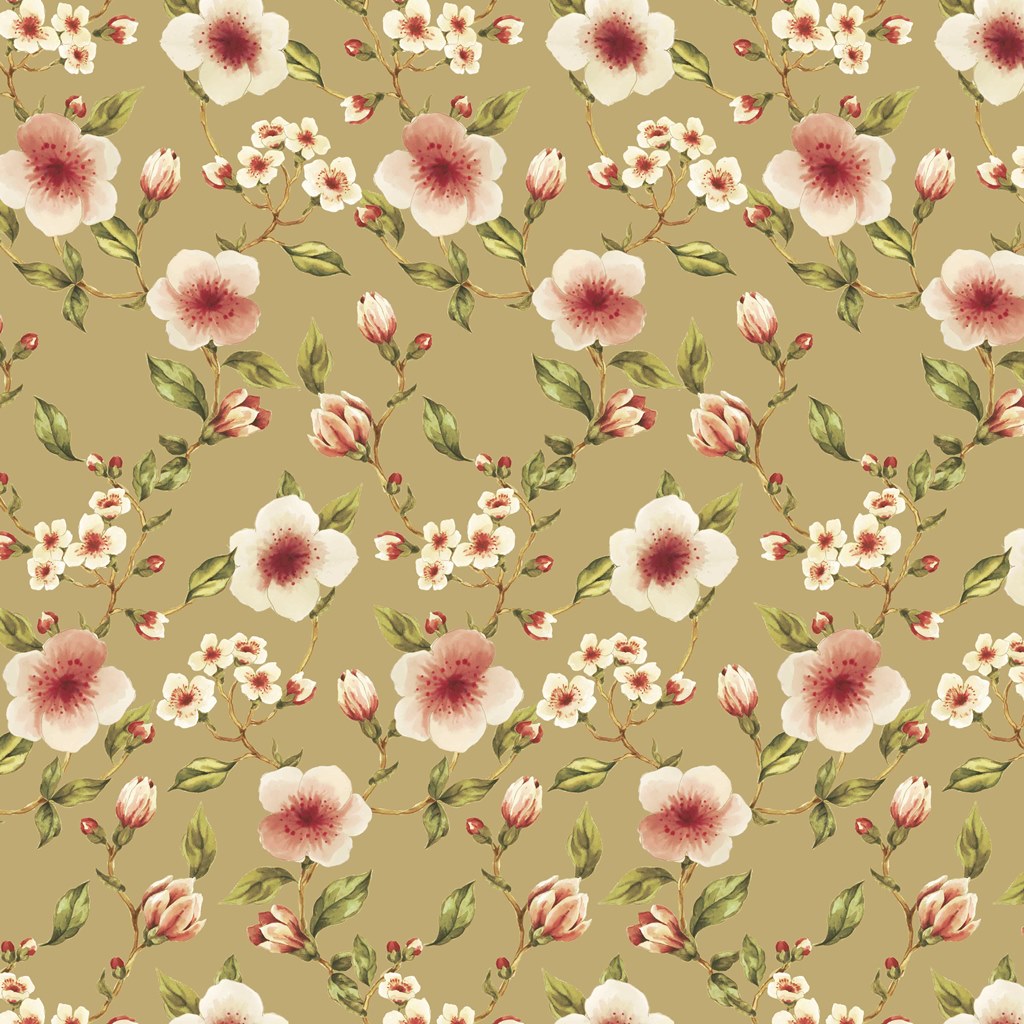 French Terry Stoff - Sommersweat - Digitaldruck - Blumen auf Beige