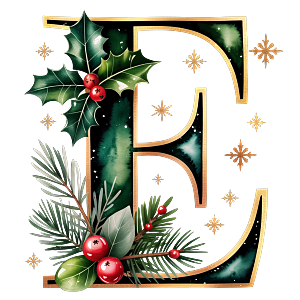 Personalisierter DTF Bügelbild Buchstabe für Weihnachtsservietten in 12cm – exklusiv und nur für kurze Zeit