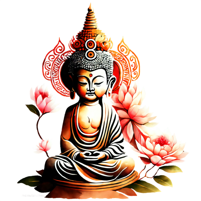 Bügelbild - Plott - Buddha - 10cm x 12cm