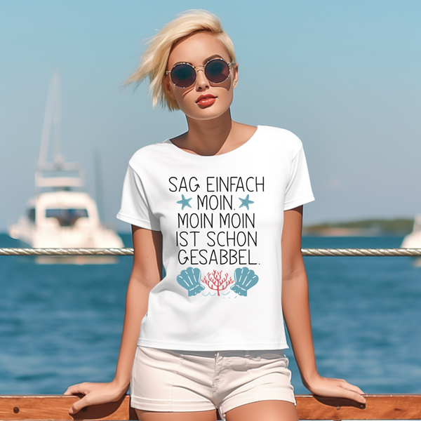 Bügelbild - Plott - Moin Moin- 14,8cm x 17,8cm