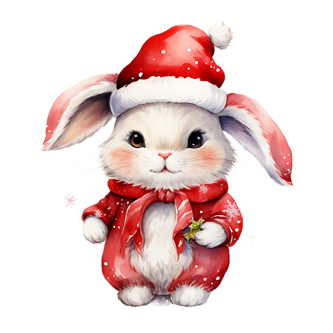 Bügelbild - Plott - Weihnachtshase - 13cm x 11cm