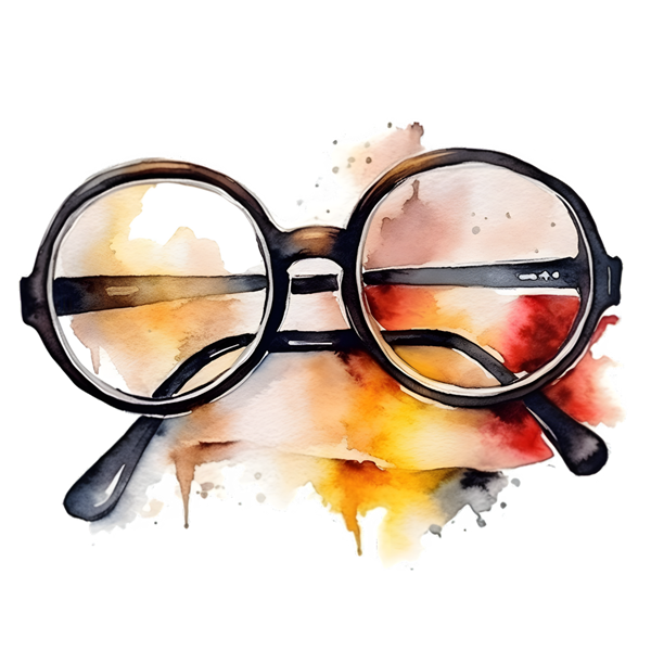 Bügelbild - Plott - Zauberer - Brille - 13cm x 9,6cm