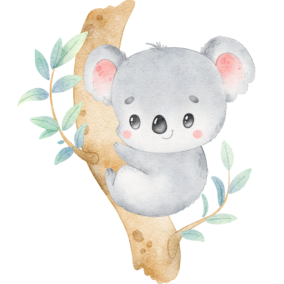 Bügelbild - Plott -  Koala am Baum - 8,9cm x 10,5cm
