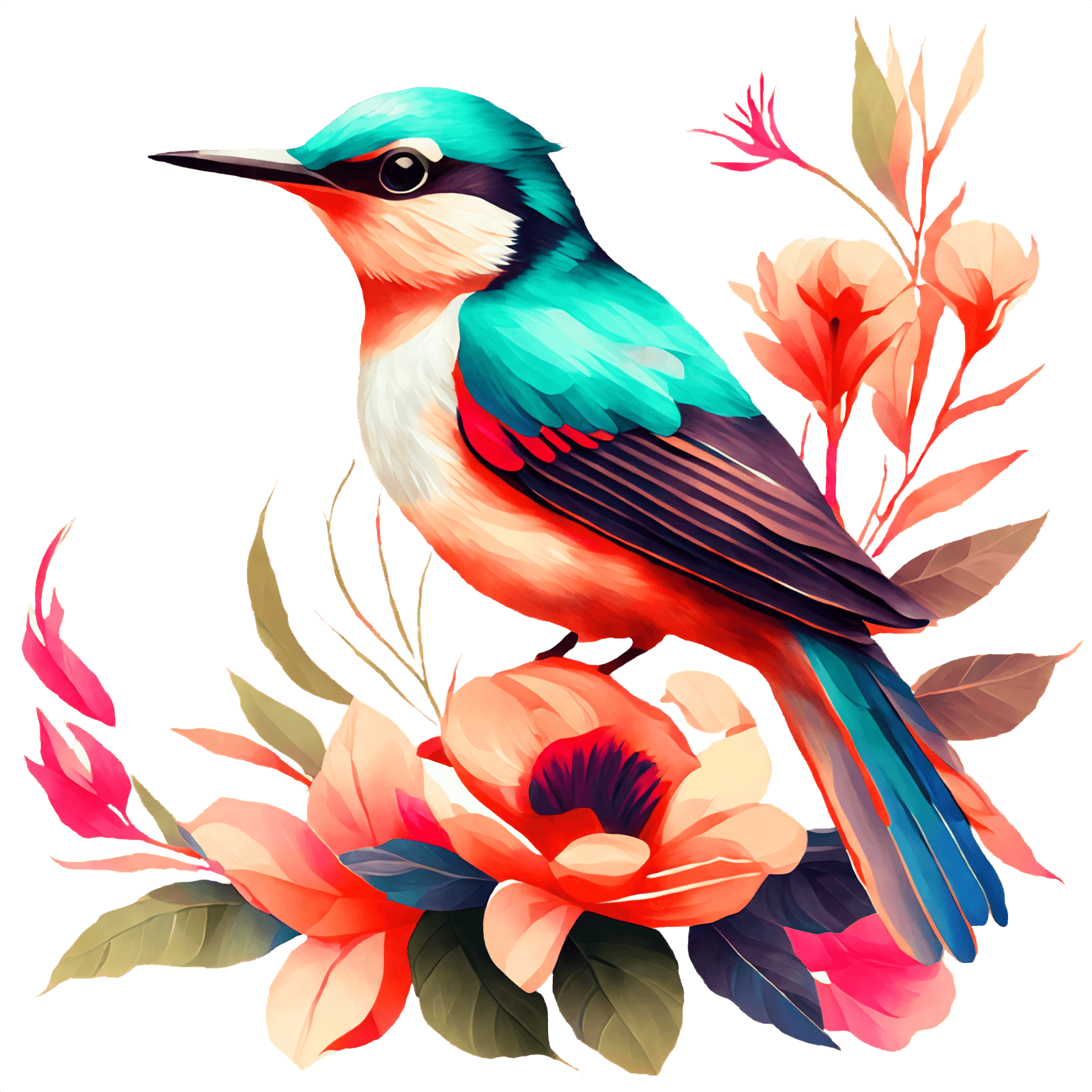 Bügelbild - Plott - Kolibri 12cm x 12cm