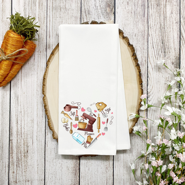 Bügelbild - Plott - Backen Herz - 13,6cm x 12,5cm