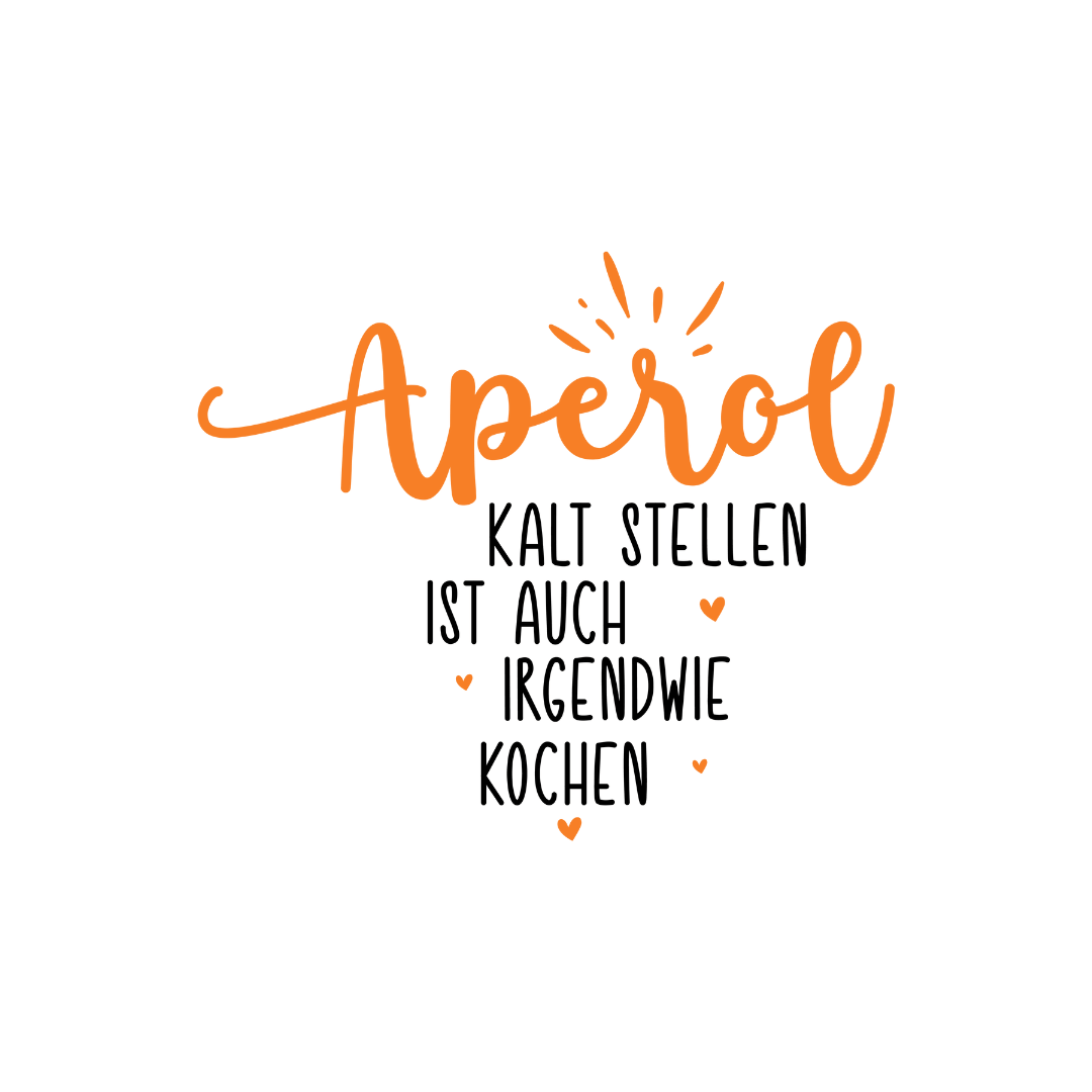 Bügelbild - Plott - Kalter Aperol - 23,2cm x 21,4cm - XXL