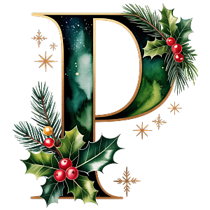 Personalisierter DTF Bügelbild Buchstabe für Weihnachtsservietten in 12cm – exklusiv und nur für kurze Zeit