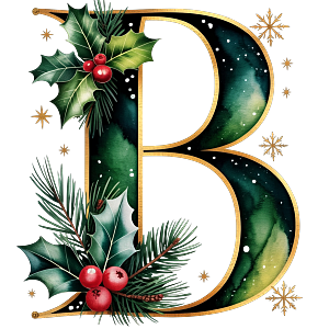 Personalisierter DTF Bügelbild Buchstabe für Weihnachtsservietten in 12cm – exklusiv und nur für kurze Zeit