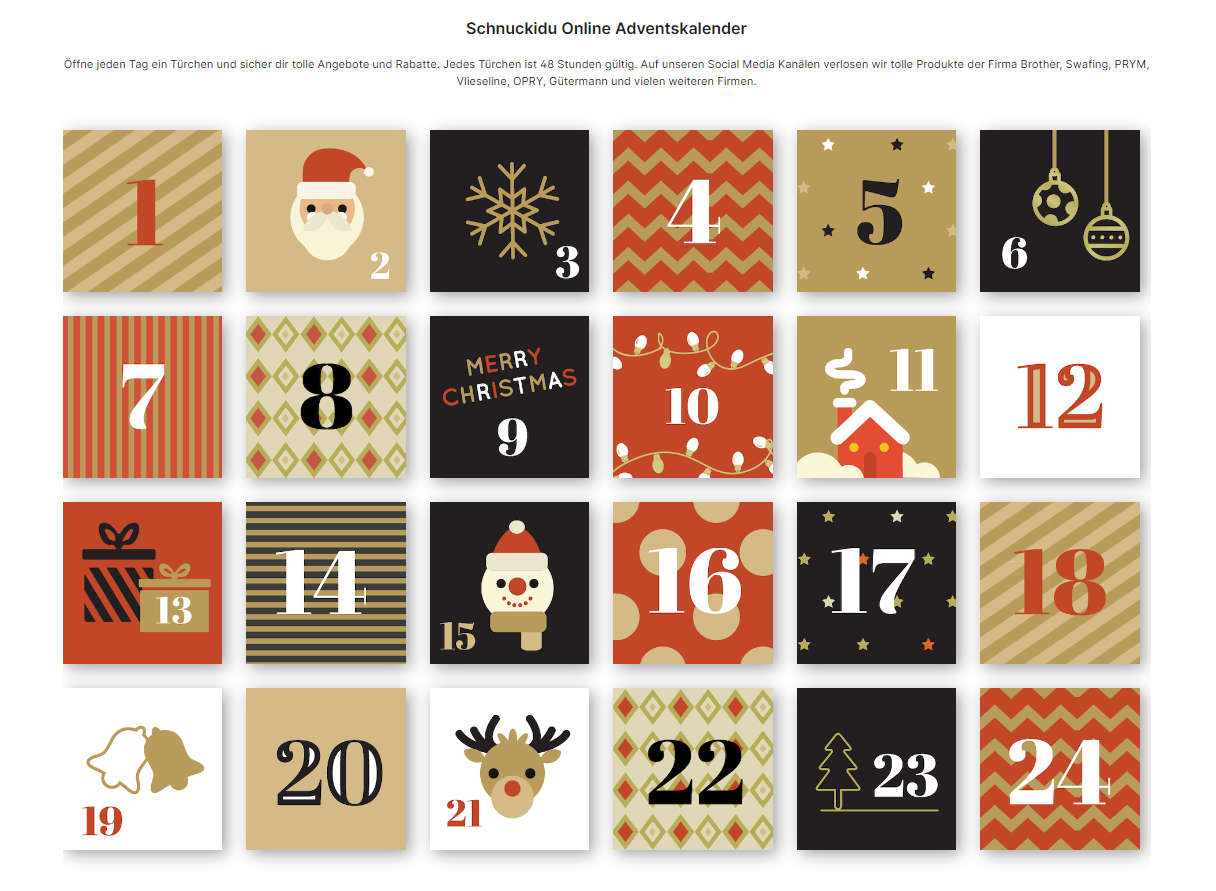 Online Adventskalender bei Schnuckidu