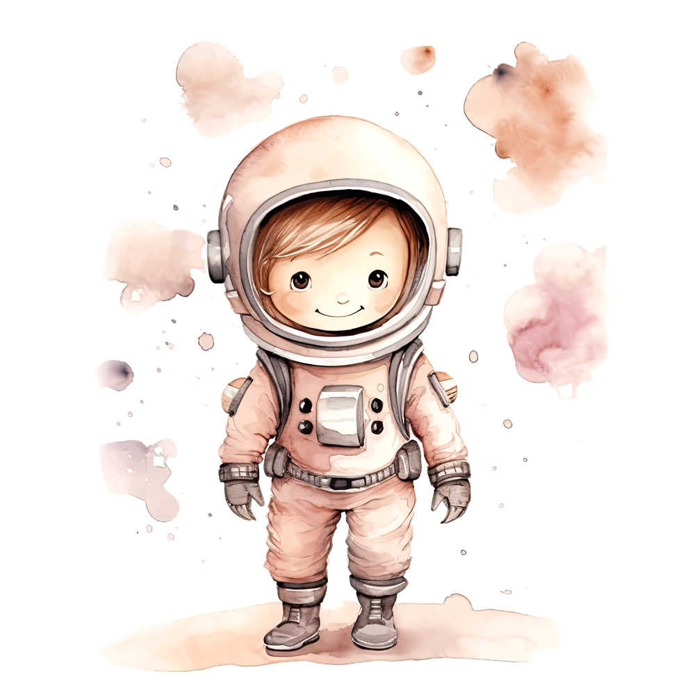 Bügelbild - Plott - Astronautin - ca. 13cm x 11cm