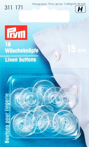 Prym - Wäscheknöpfe Kunststoff 15mm