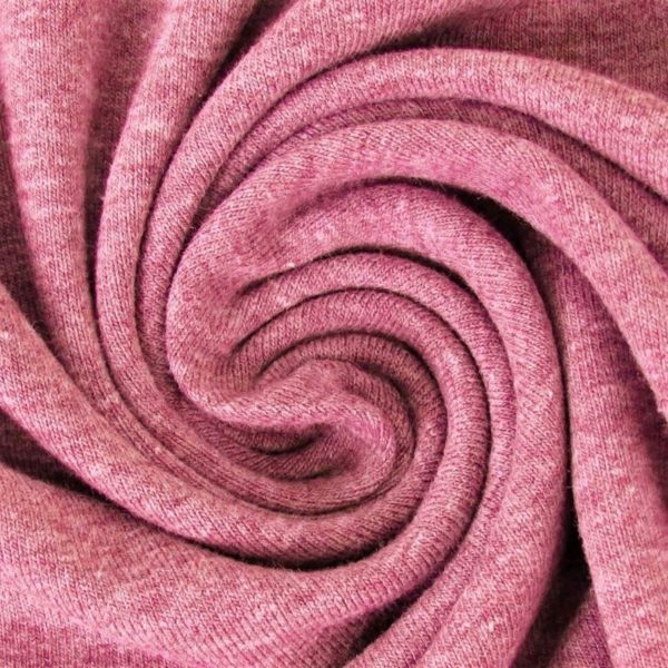 Baumwolljersey Melange - Jersey Stoff Uni meliert - Rot meliert