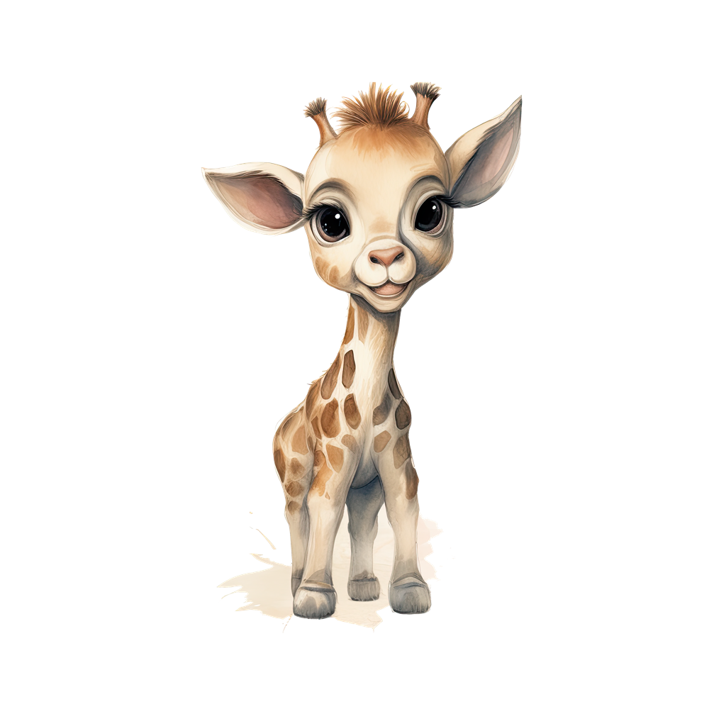 Bügelbild - Plott - Baby Giraffe - 11cm x 7cm