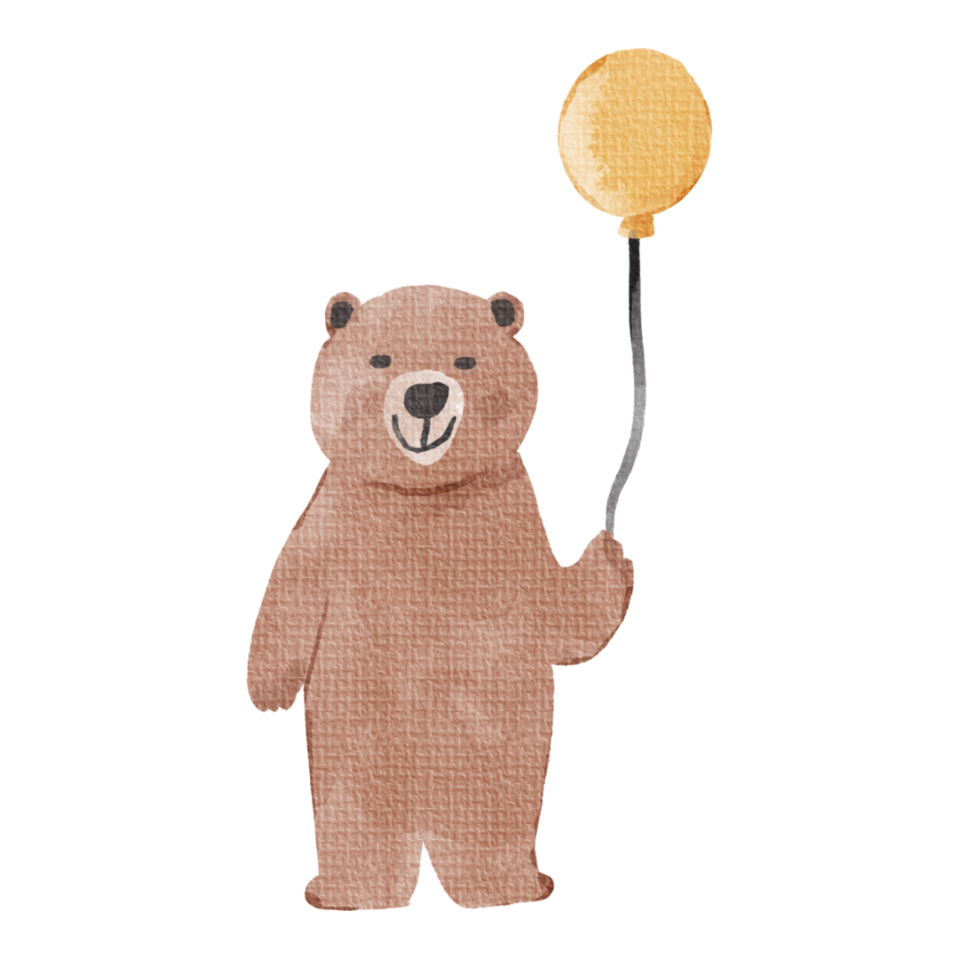 Bügelbild - Plott - Bär mit Luftballon - 6,5cm x 15cm