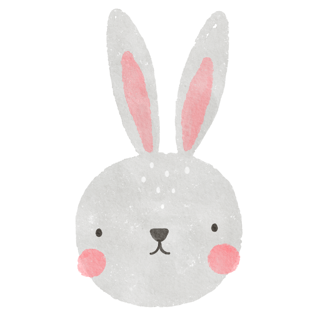 Bügelbild - Hase - ca. 6,7x11,9cm