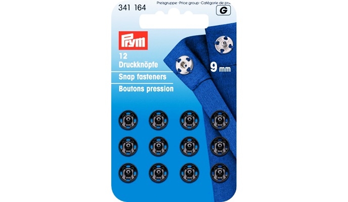 Prym - Annäh-Druckknöpfe 9mm Schwarz
